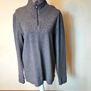 BOSS Hugo Boss Men's Gray Half-Zip Sweater. Size XL. 96% Cotton  4% Polyester
